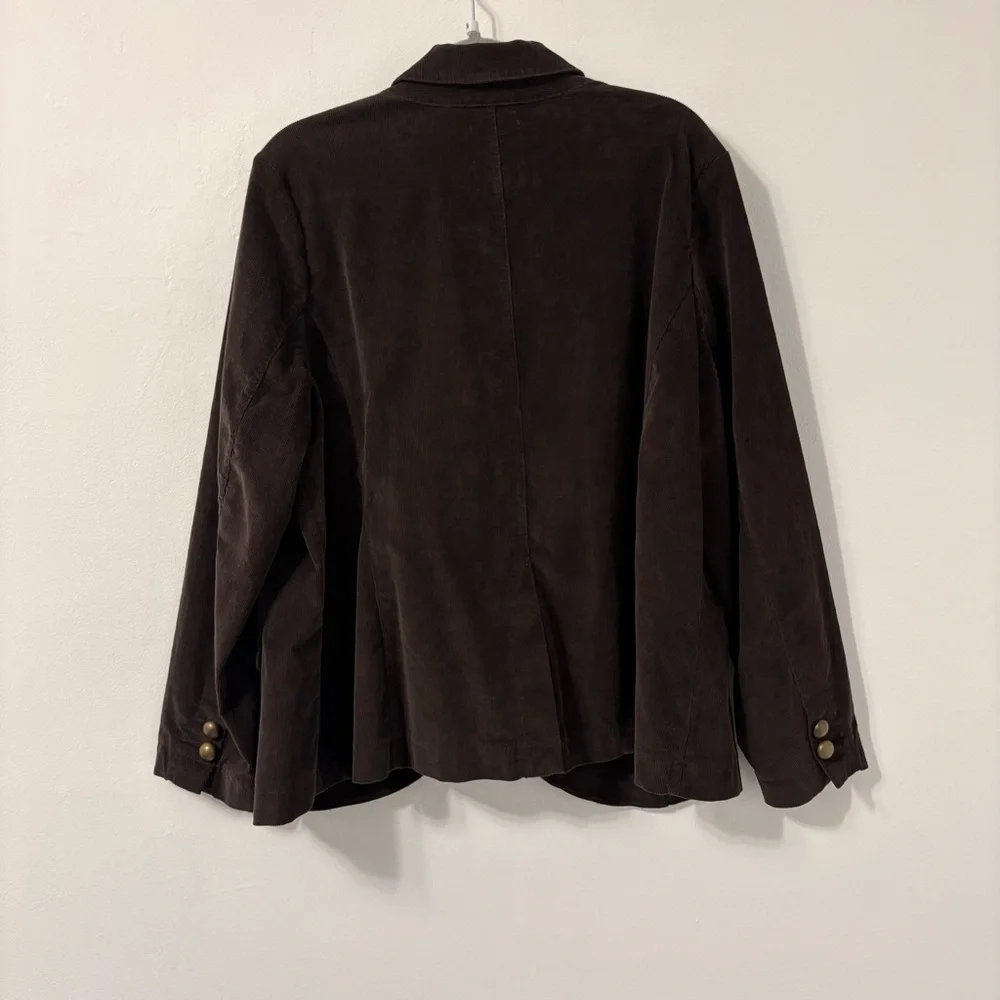 Old Navy Brown Corduroy Blazer Plus Size 2X Fall Academia - Picture 3 of 5